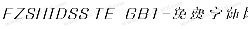 FZSHIDSS TE  GB1字体转换
